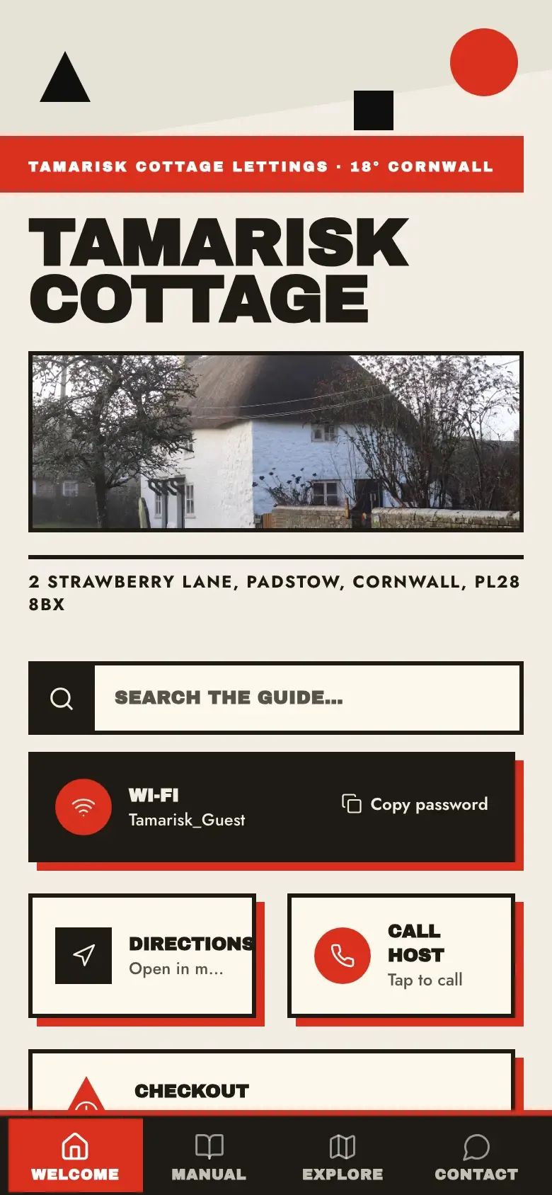 The demo guide in the Bauhaus theme