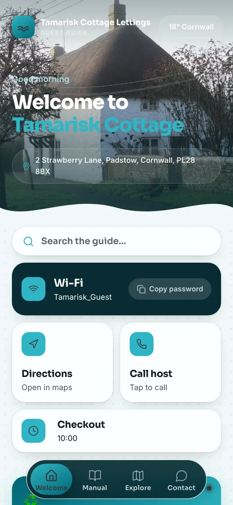 The demo guide in the App Dashboard theme