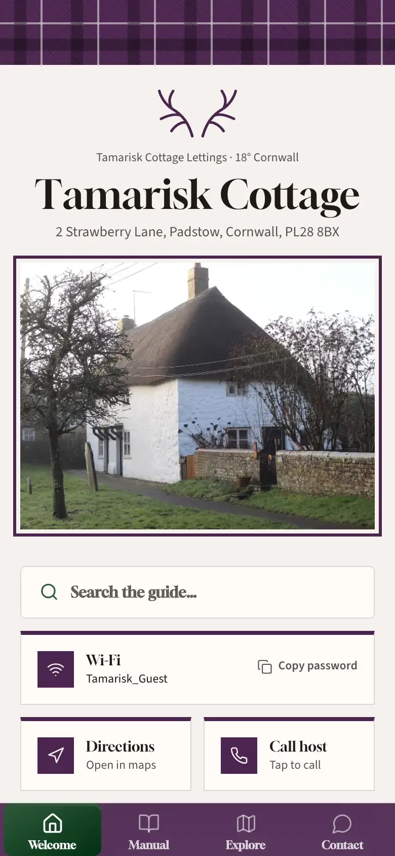 The demo guide in the Highland theme