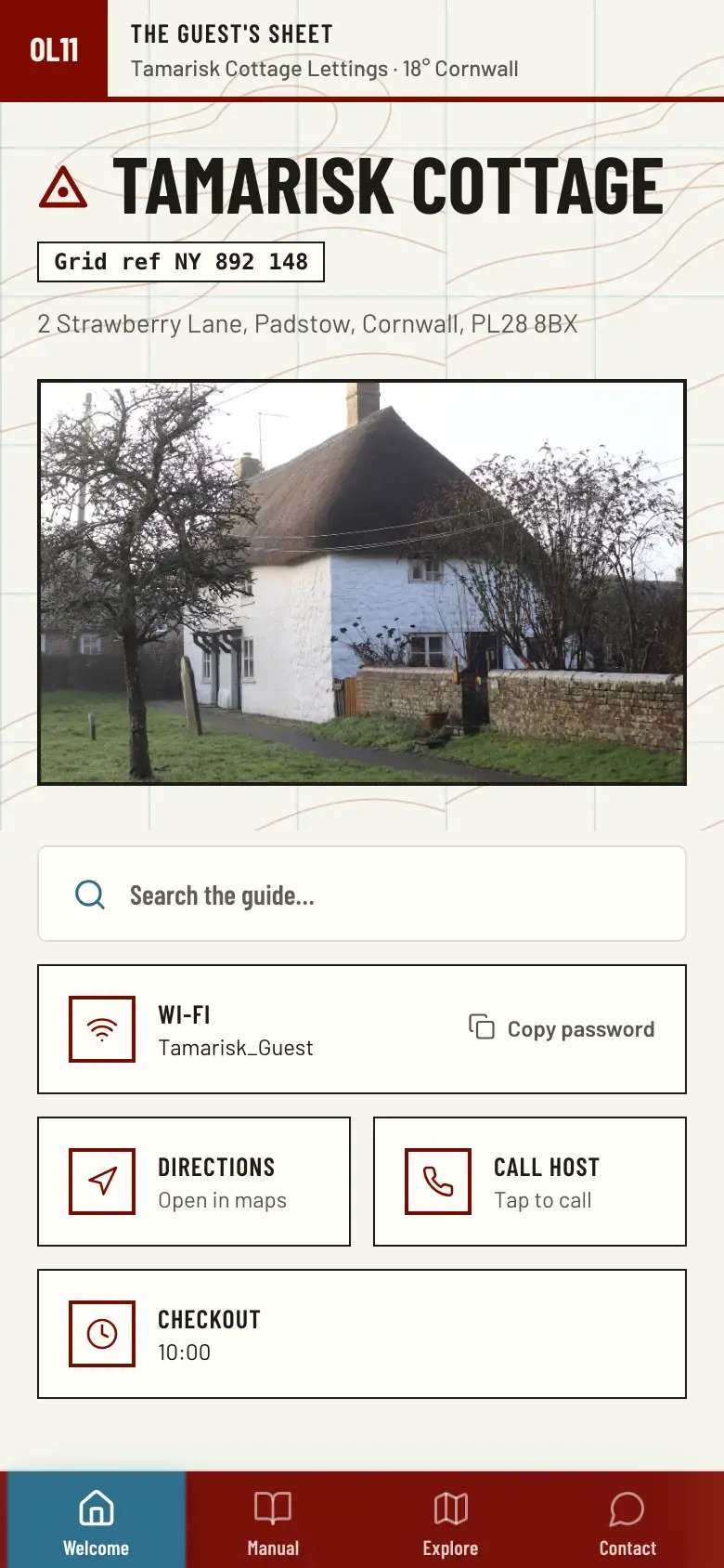 The demo guide in the Lakeland theme